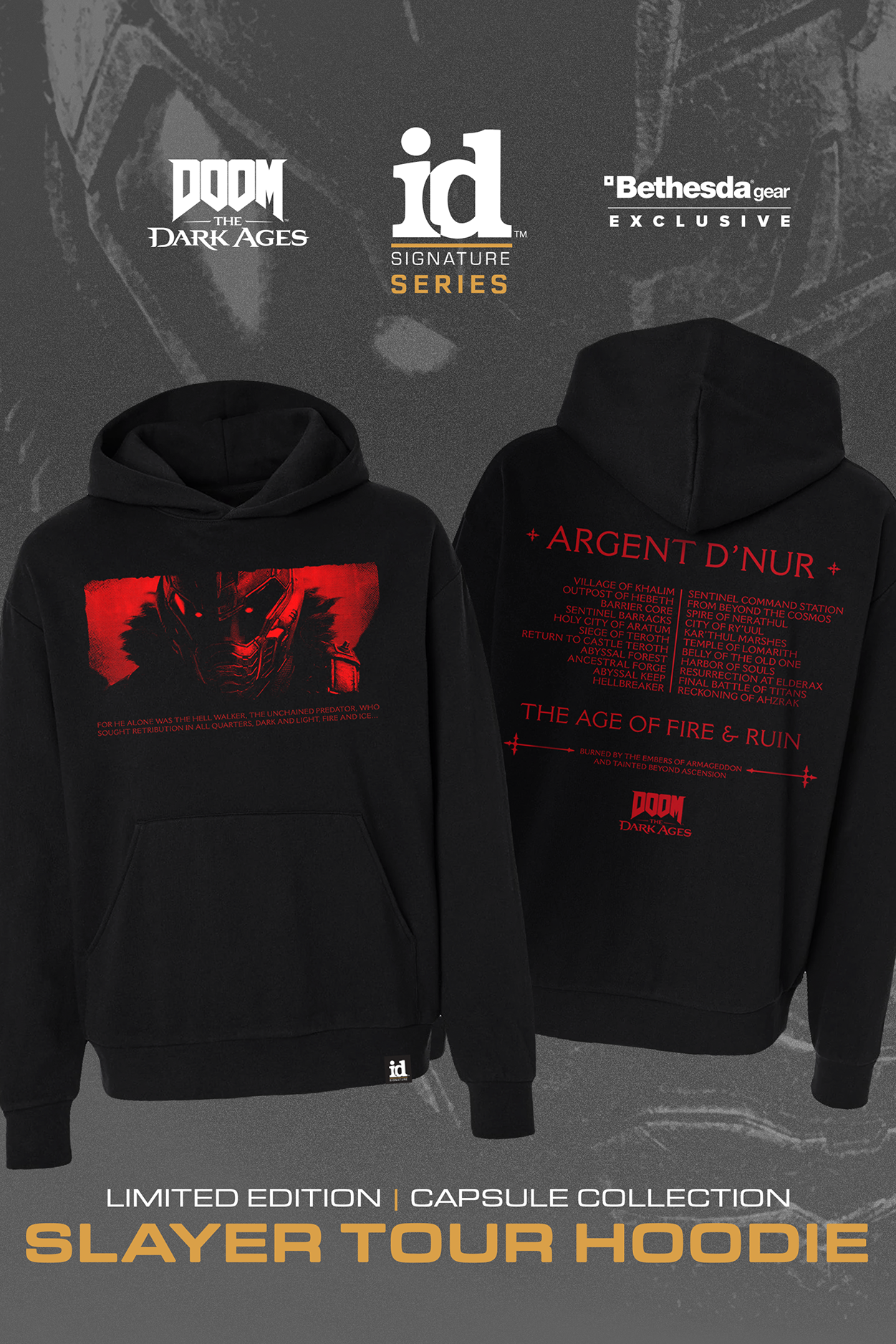 DOOM: The Dark Ages Slayer Tour Hoodie – Official Bethesda Gear Store