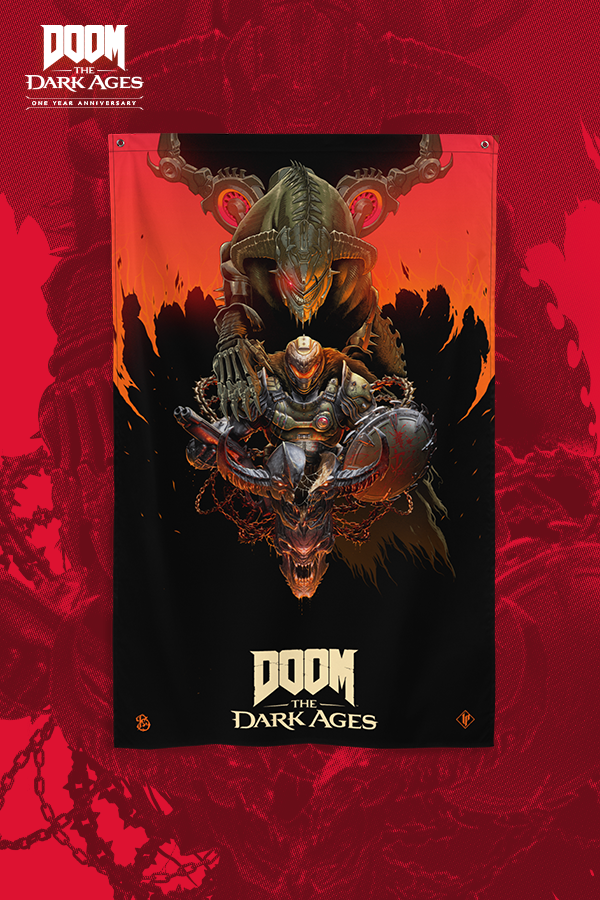 bethesda gear eu DOOM: The Dark Ages Luke Preece x Billelis Wall Banner