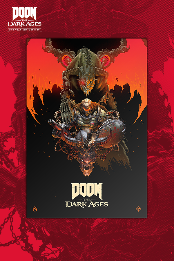 DOOM: The Dark Ages Luke Preece x Billelis Lithograph (Limited Edition – Official Bethesda Gear Store