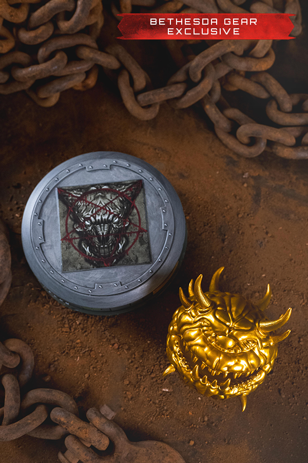 DOOM (1993) Floating Golden Cacodemon Figurine (Bethesda Gear Exclusive)