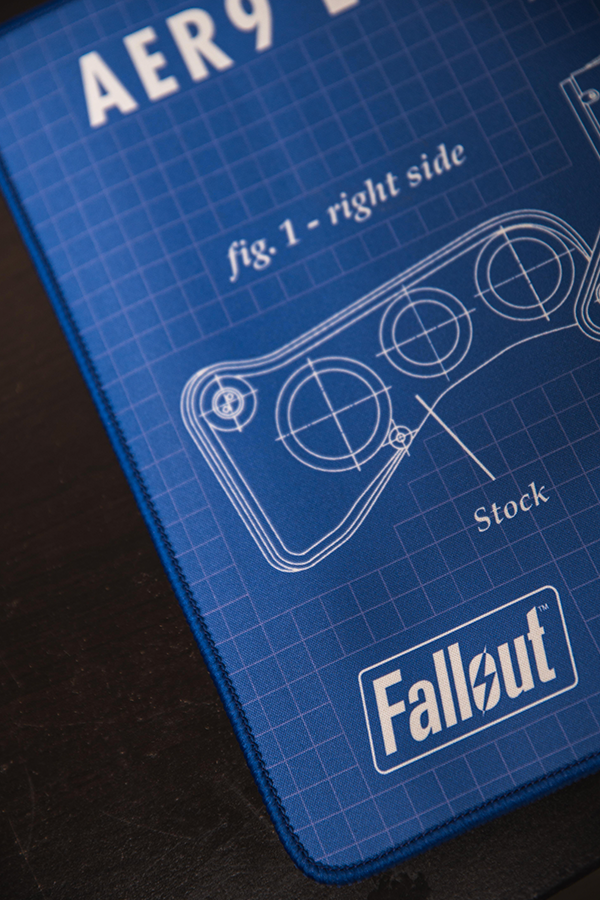 Fallout Laser Rifle Schematics Oversized Mouse Pad
