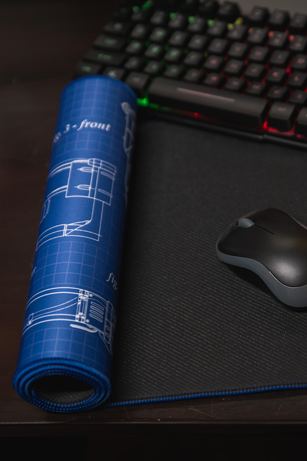 Fallout Laser Rifle Schematics Oversized Mouse Pad