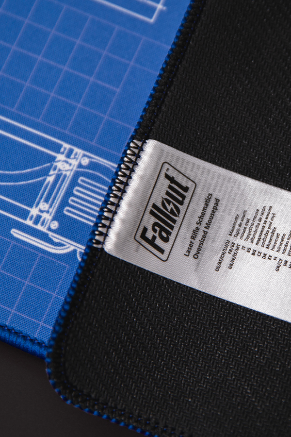 Fallout Laser Rifle Schematics Oversized Mouse Pad