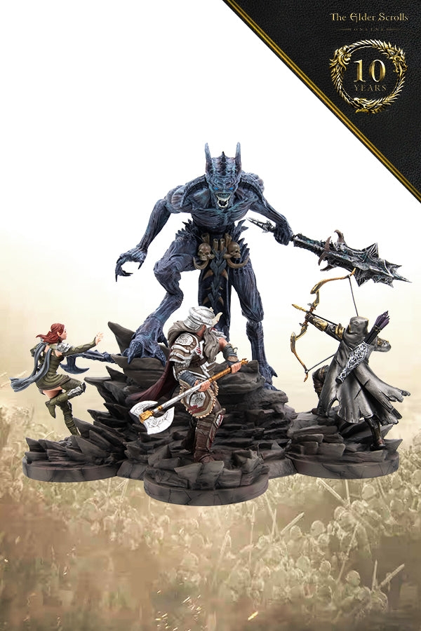 elder scrolls online gear The Elder Scrolls Online 10-Year Anniversary Diorama