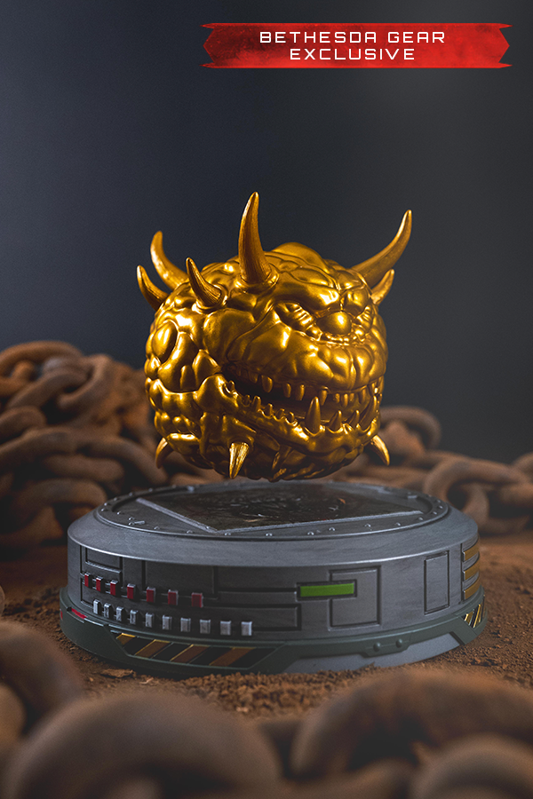 DOOM (1993) Floating Golden Cacodemon Figurine (Bethesda Gear Exclusive)