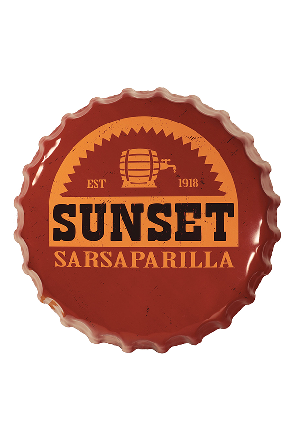 Fallout Sunset Sarsaparilla Bottle Cap Tin Sign