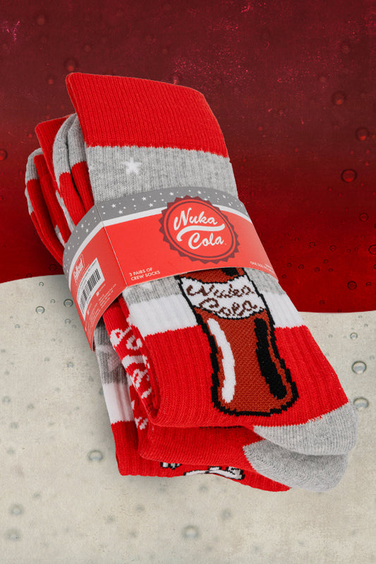 Fallout Nuka Cola Bottle and Cappy Mix-n-Match Sock 3-pack