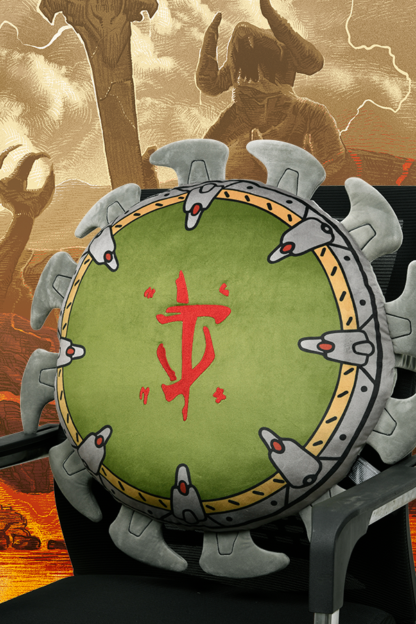 DOOM: The Dark Ages Shield Pillow Plush