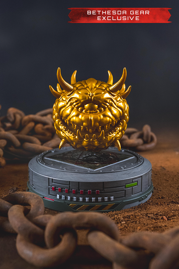 DOOM (1993) Floating Golden Cacodemon Figurine (Bethesda Gear Exclusive)