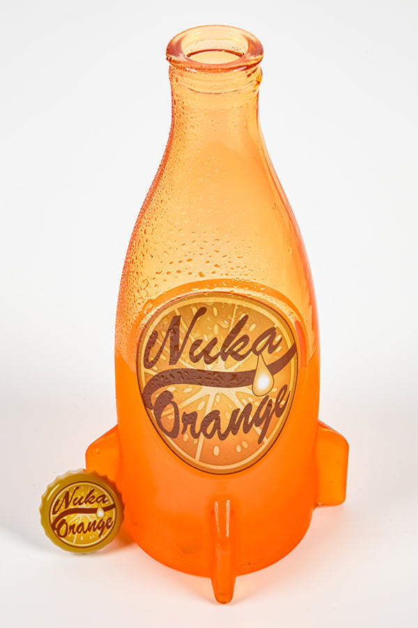 Fallout Nuka-Cola Orange Glass Bottle & Caps