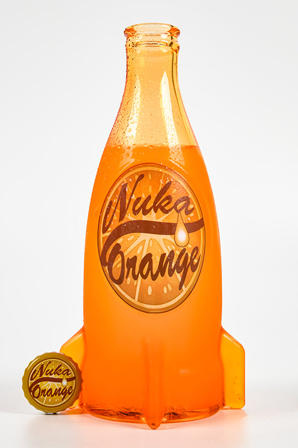 Fallout Nuka-Cola Orange Glass Bottle & Caps