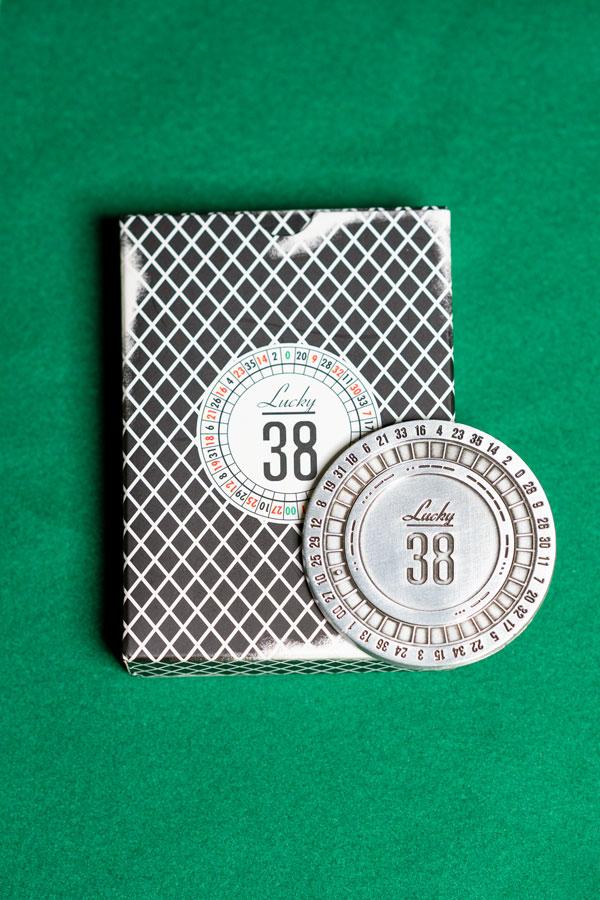 Lucky 38 Poker Starter Set - Deck and Dealer Coin