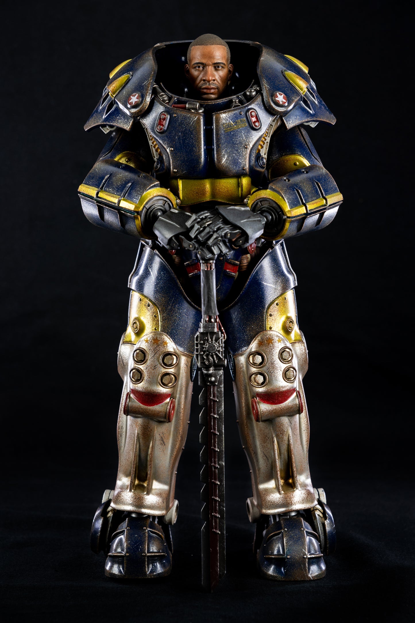 Front view of Tricentennial collectible figure showing the head