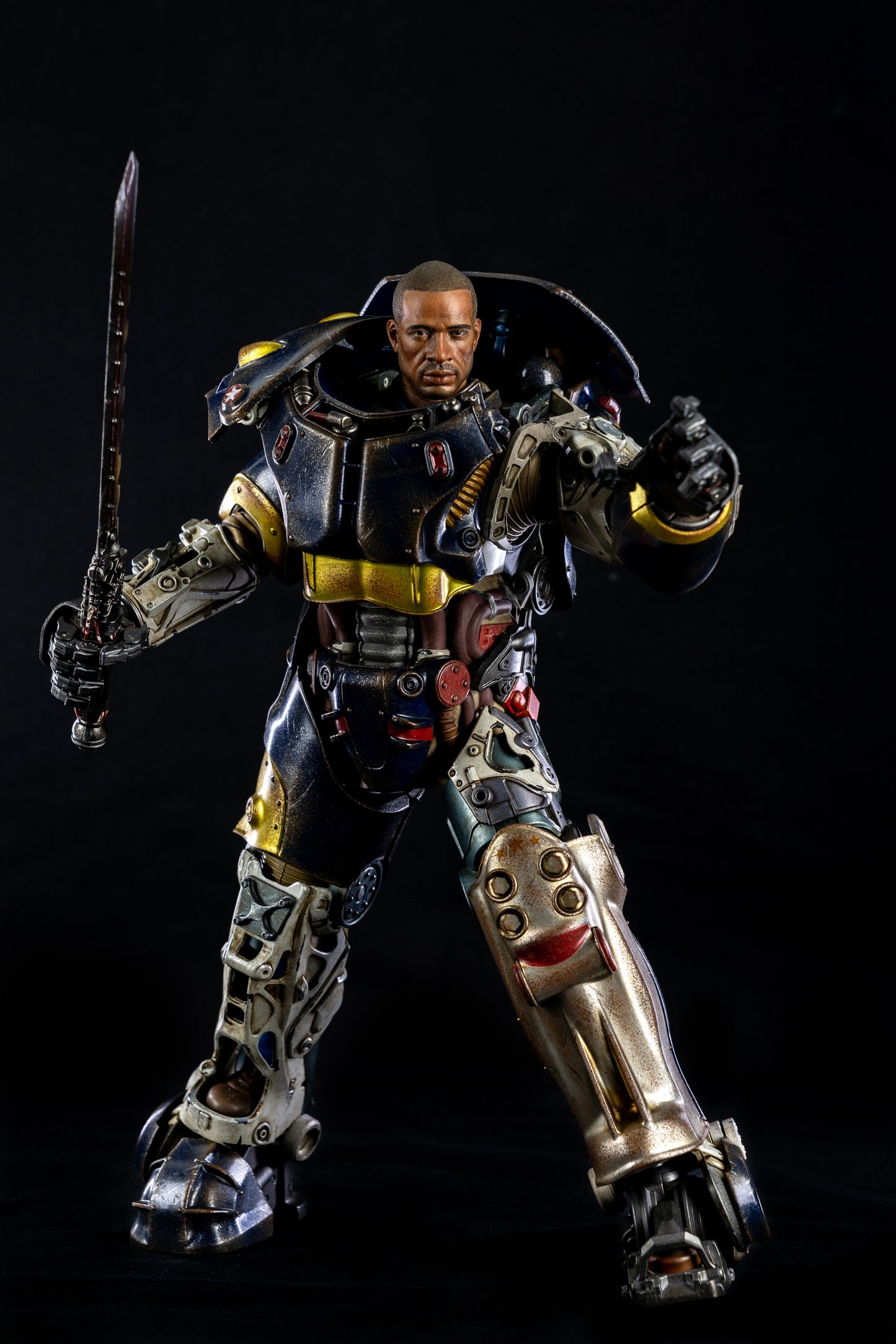 Front view Tricentennial collectible figure showing the head