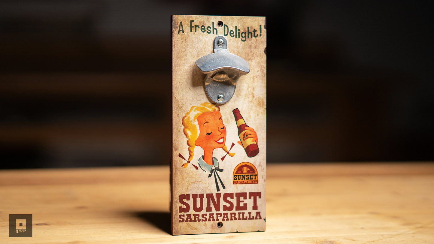 Sunset Sarsaparilla Bottle Opener