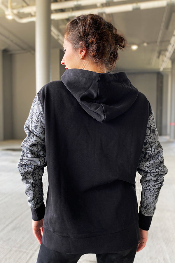 Image: Vault-Tec Hoodie back view on female model
