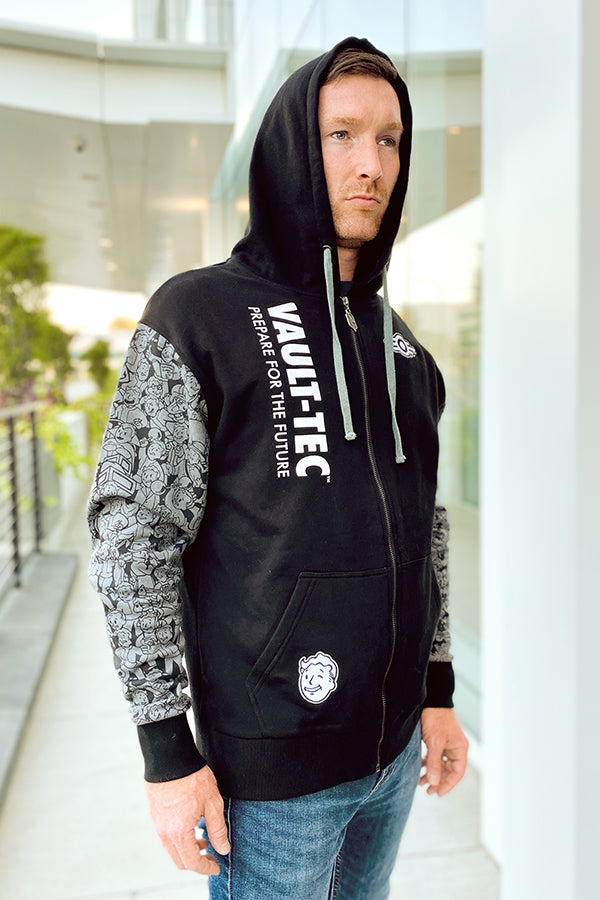 Image: Vault-Tec Hoodie quarter view on male model