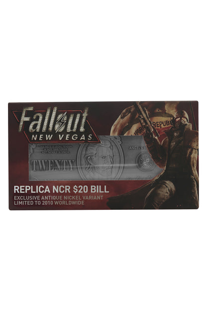 Fallout New Vegas Replica NCR $20 Bill - Satin Nickel (Bethesda Gear Exclusive)