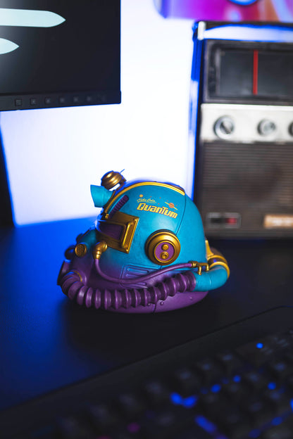 Fallout Nuka-Cola Quantum Power Armor Helmet Mini Desktop Statue