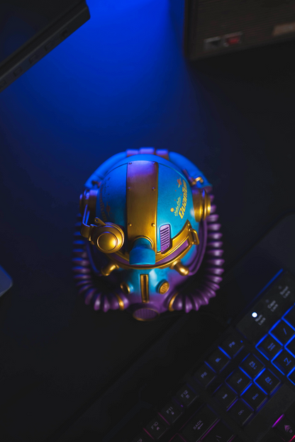 Fallout Nuka-Cola Quantum Power Armor Helmet Mini Desktop Statue