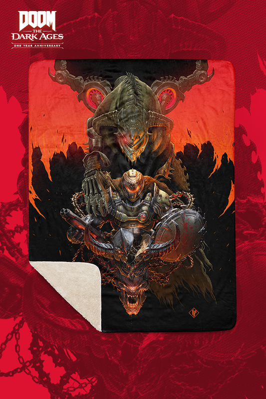 DOOM: The Dark Ages Luke Preece x Billelis Throw Blanket