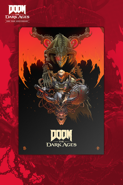 DOOM: The Dark Ages Luke Preece x Billelis Lithograph (Limited Edition)