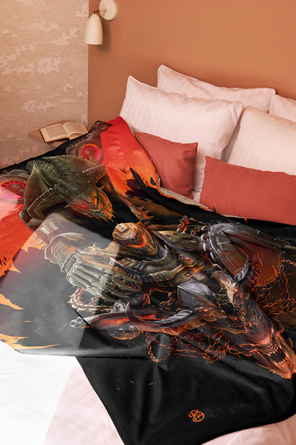 DOOM: The Dark Ages Luke Preece x Billelis Throw Blanket