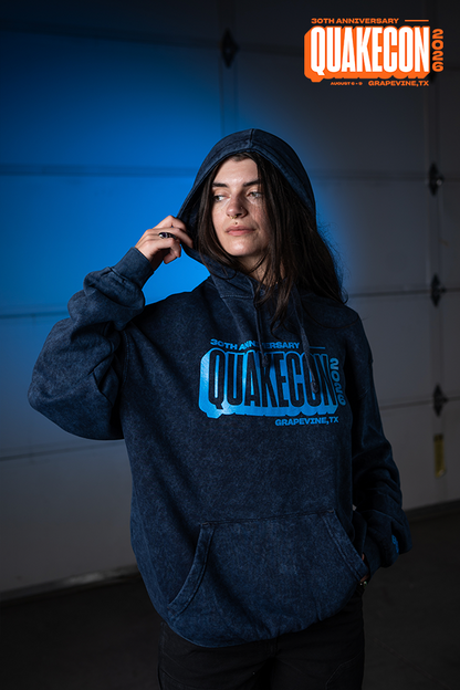 QuakeCon 30th Anniversary Navy Hoodie