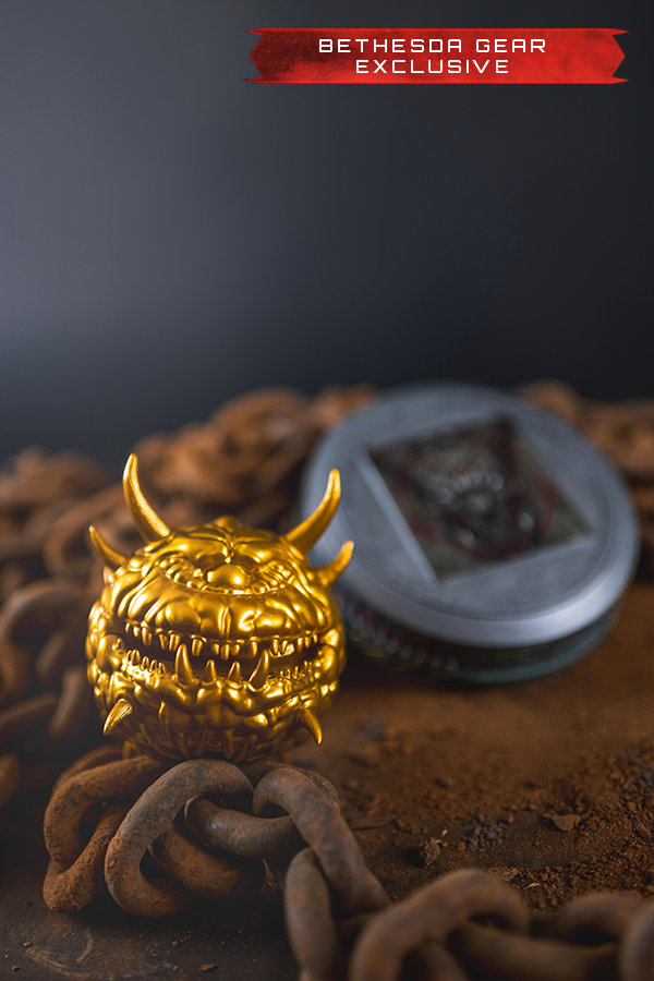 DOOM (1993) Floating Golden Cacodemon Figurine (Bethesda Gear Exclusive)