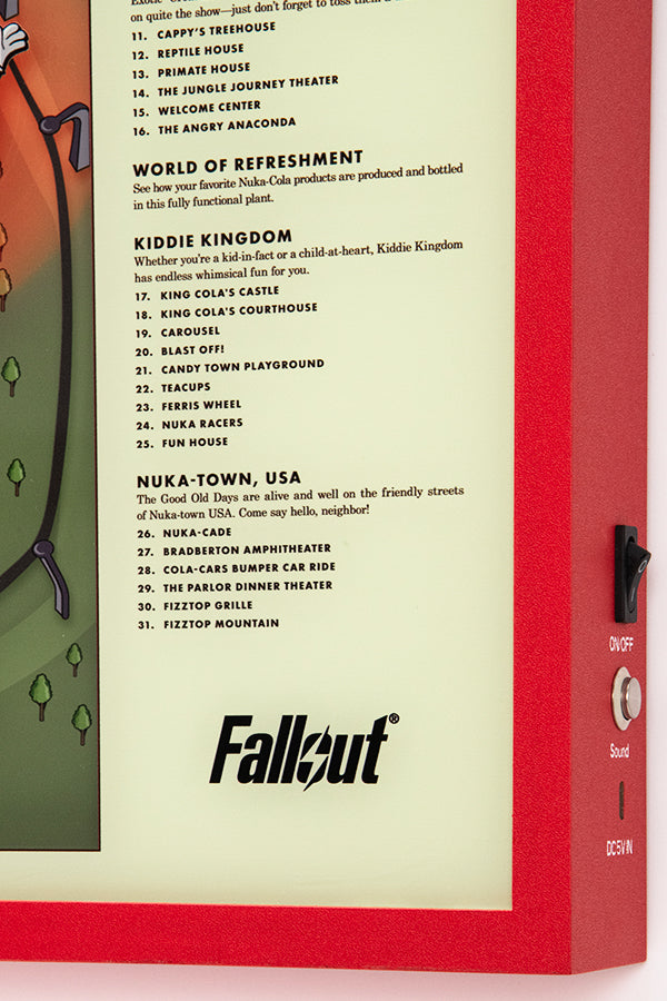 Fallout Nuka World Map Light-Up Shadowbox