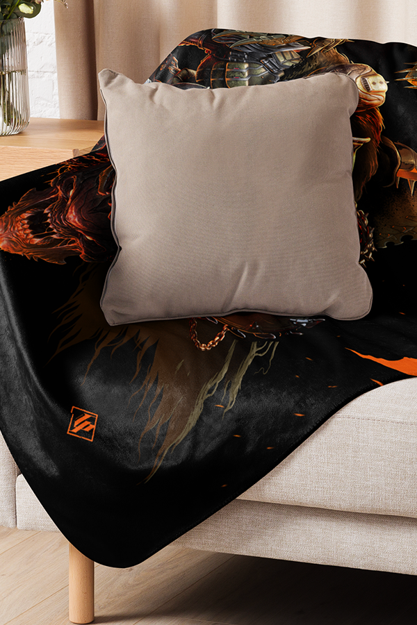 DOOM: The Dark Ages Luke Preece x Billelis Throw Blanket