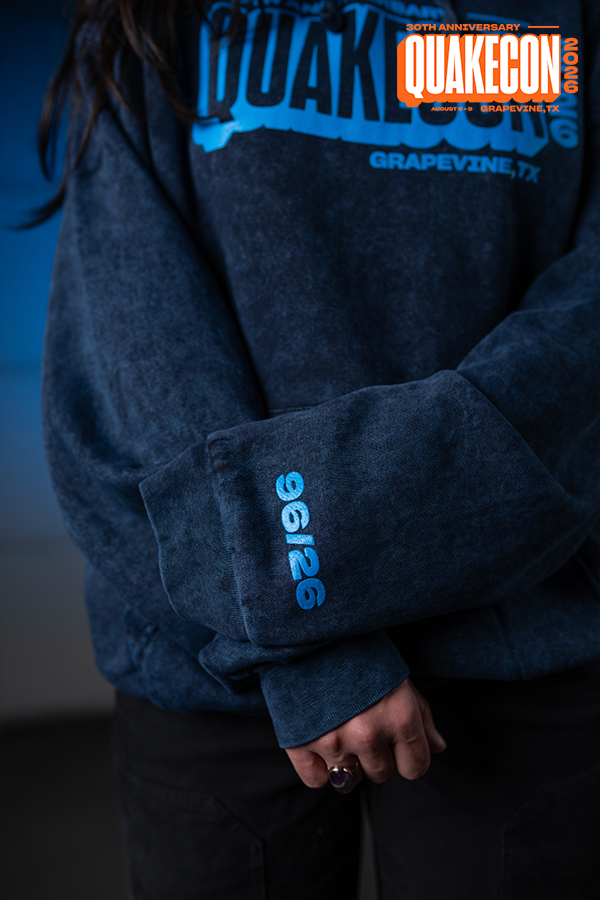 QuakeCon 30th Anniversary Navy Hoodie