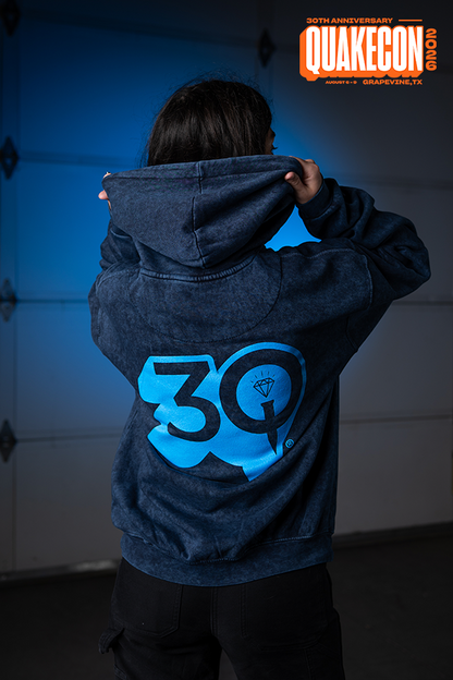 QuakeCon 30th Anniversary Navy Hoodie