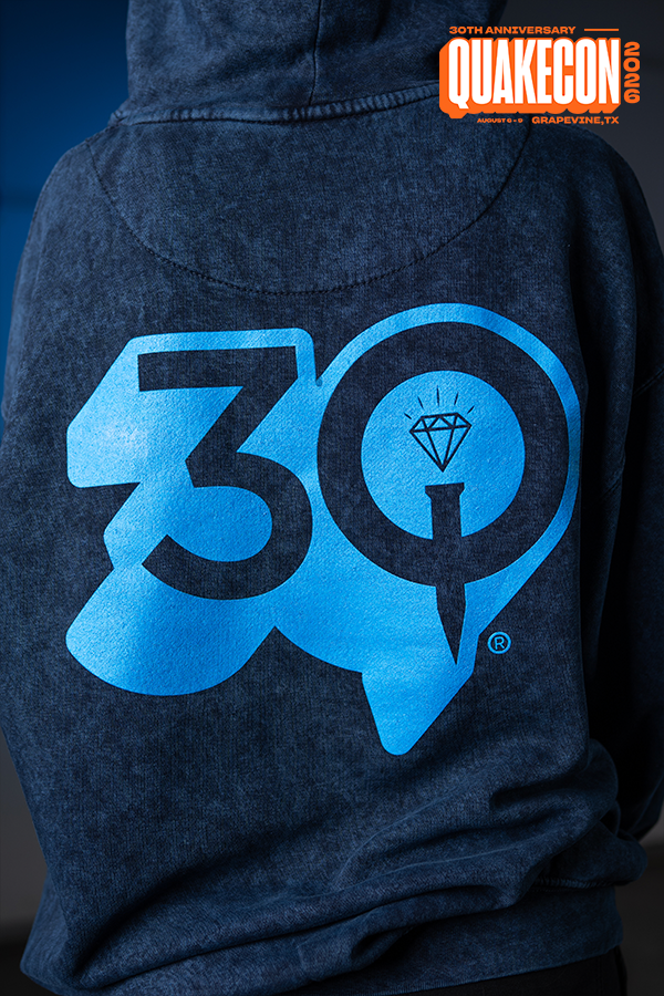 QuakeCon 30th Anniversary Navy Hoodie