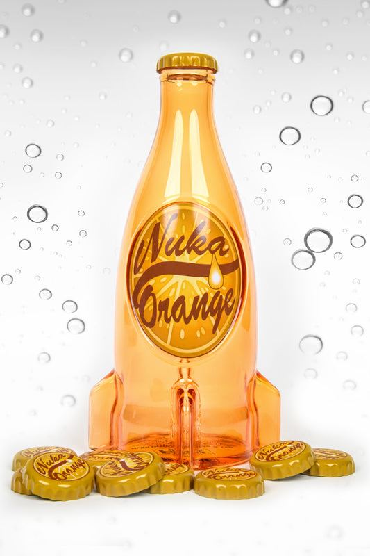 Fallout Nuka Cola Orange Glass Bottle & Cap