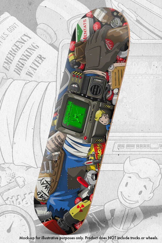 Fallout Wasteland Inventory Skate Deck