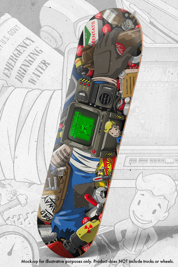 Fallout Wasteland Inventory Skate Deck