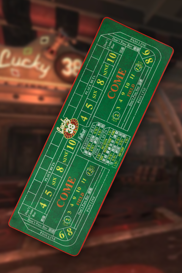 Fallout Lucky 38 Craps Table Oversized Mousepad