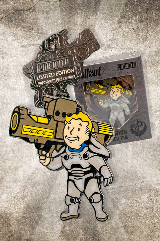 Fallout Vault Boy in Power Armor AR Pin