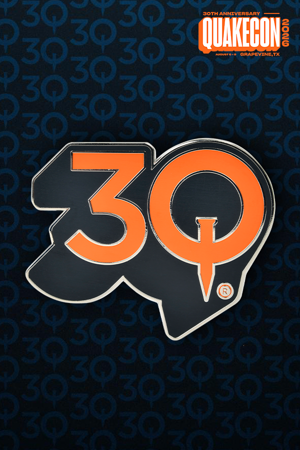 QuakeCon 30th Anniversary Enamel Pin