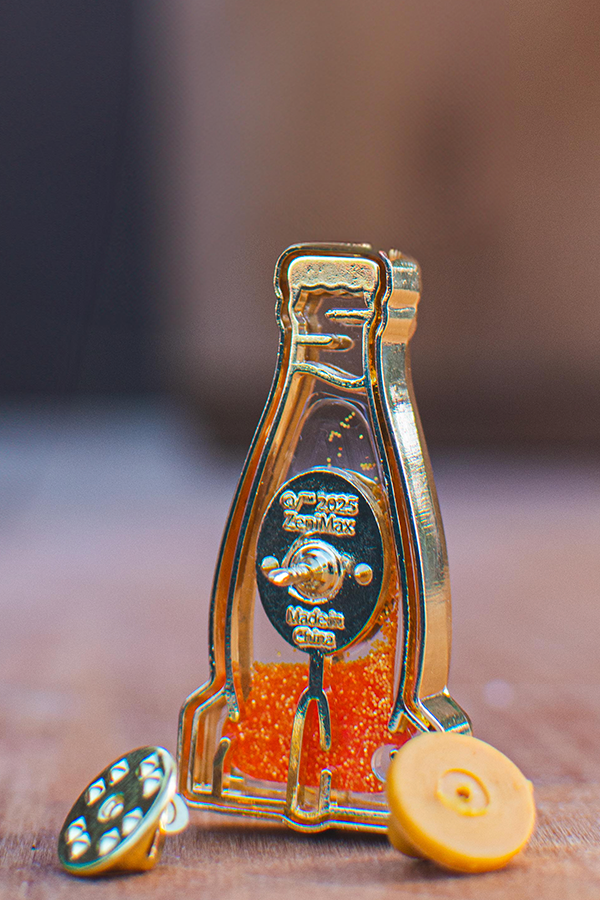 Fallout Nuka Orange Glitter Pin