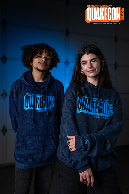 QuakeCon 30th Anniversary Navy Hoodie