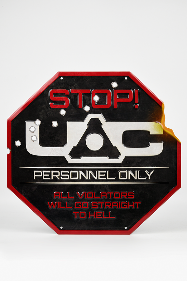 DOOM UAC Security Metal Sign