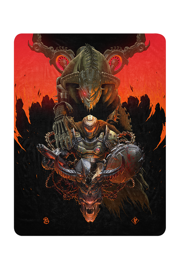 DOOM: The Dark Ages Luke Preece x Billelis Throw Blanket