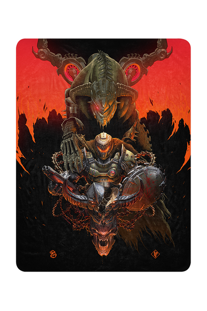 DOOM: The Dark Ages Luke Preece x Billelis Throw Blanket