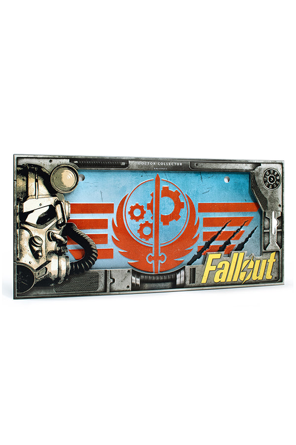 Particle Fallout Plate Fallout Series Brotherhood of Steel Metal License Plate – Official ...