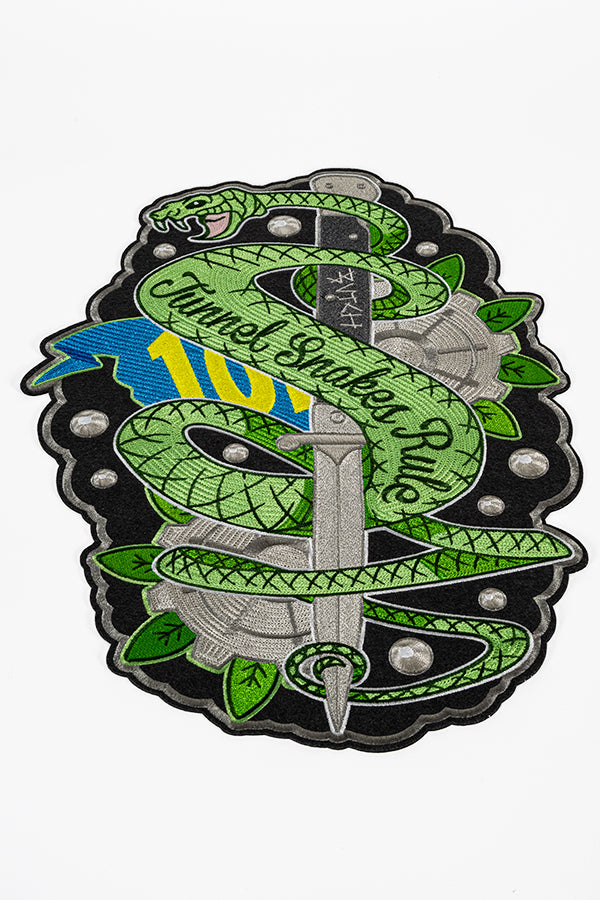 Fallout Tunnel Snakes Rule Chain Stitch Patch – Official Bethesda Gear ...
