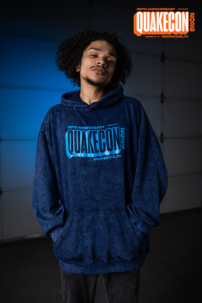 QuakeCon 30th Anniversary Navy Hoodie
