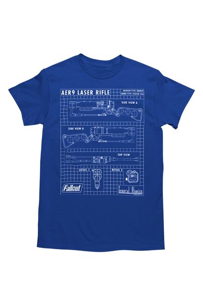 Fallout Laser Rifle Schematics Tee