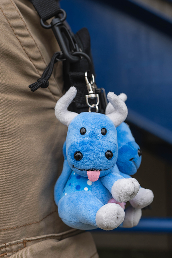 Fallout Blue Brahmin Keychain Companion